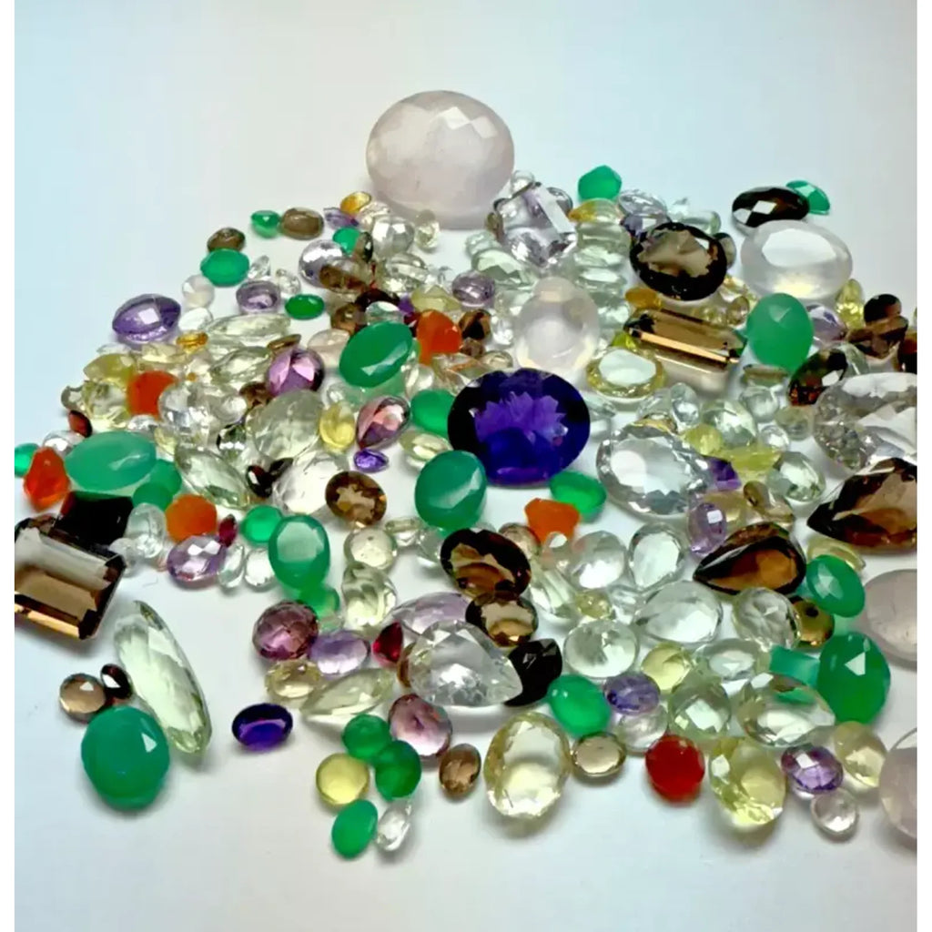 Over 50 Carats of Natural Mix Loose Faceted Semi Precious Gemstones Lot Parcel
