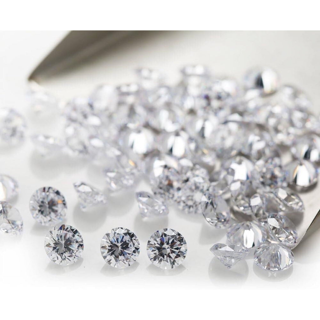 1000pcs 5A White Cubic Zirconia Loose Stones CZ Round Gems For Jewelry Making DIY