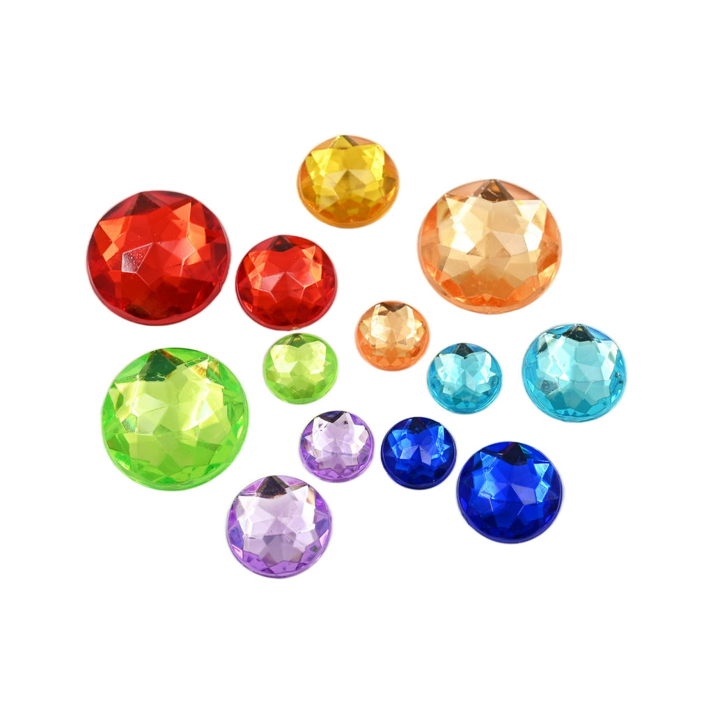 Hello Hobby Shaped Gemstones – Assorted Sizes with Rainbow Finish for Craft Kits