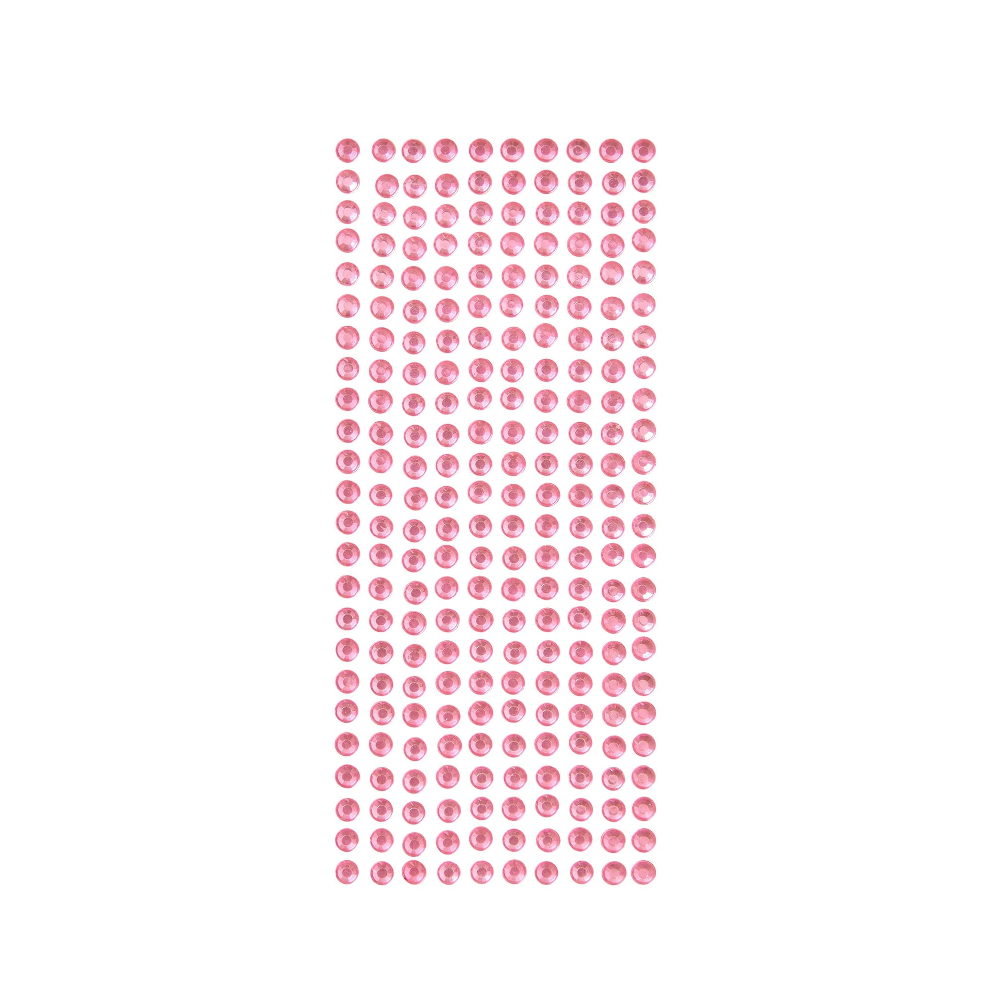 (3 pack) Offray Accessories 240 Single Loose Piece Pack Adhesive Pink Rhinestone Gem Embellishments