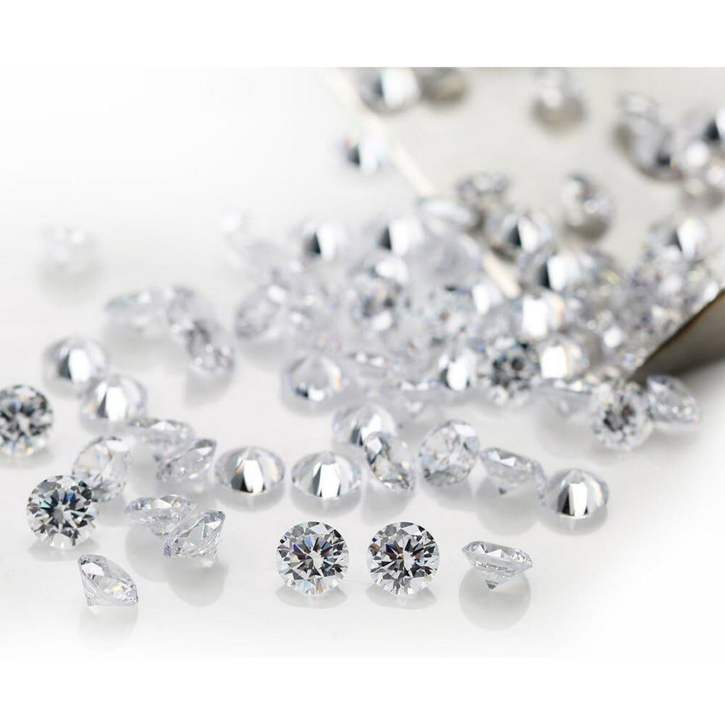 1000pcs 5A White Cubic Zirconia Loose Stones CZ Round Gems For Jewelry Making DIY