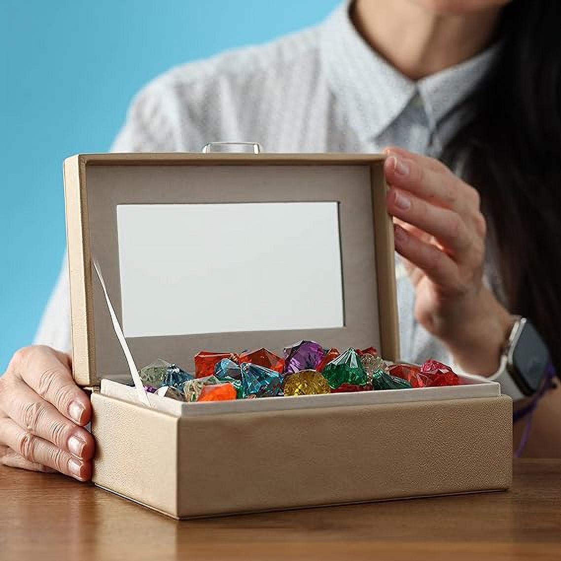 Entervending Acrylic Gems - Big Diamonds Acrylic Vase Filler - 300g Pack Fake Jewels - Assorted Color Plastic Gemstones - 25 mm Plastic Gem - Table Scatters Crystals - Aquarium Jewels