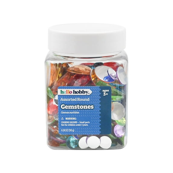 Hello Hobby Shaped Gemstones – Assorted Sizes with Rainbow Finish for Craft Kits