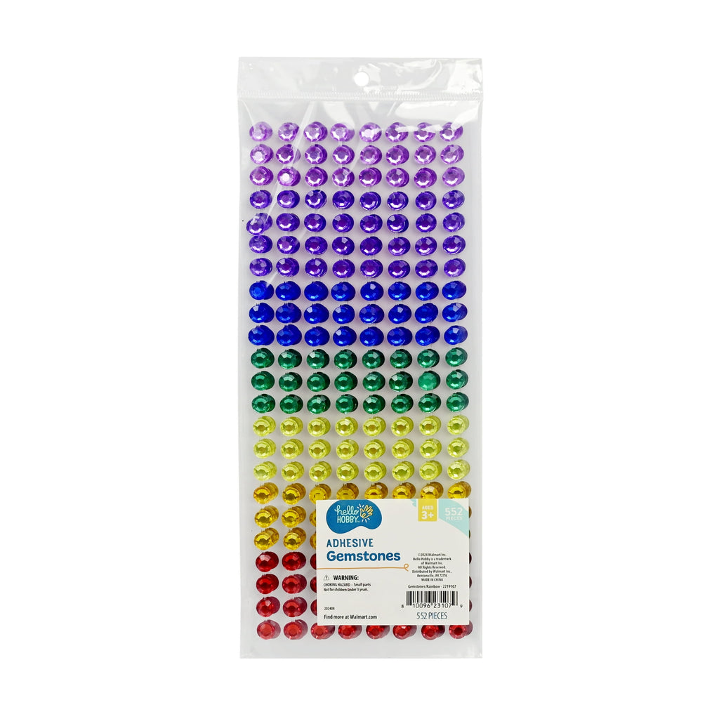 Hello Hobby Multicolor Adhesive Round Gemstones for Scrapbooking and DIY Projects
