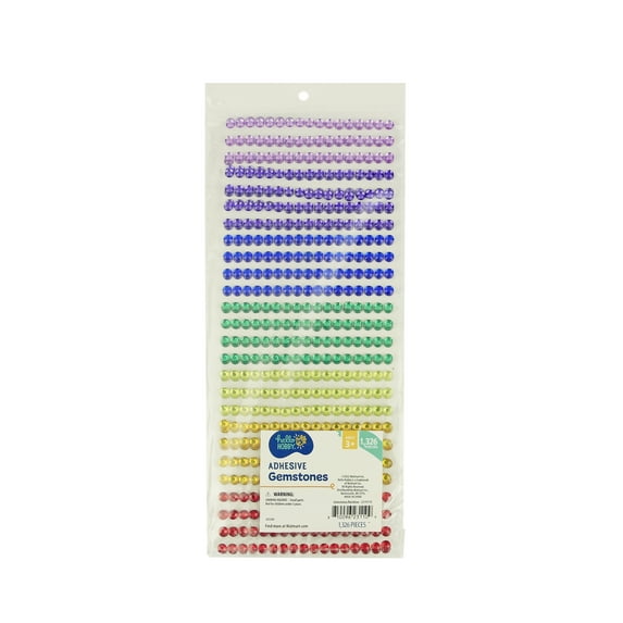 Hello Hobby Multicolor Round Gemstones 6mm, 1,326 Piece Simulated