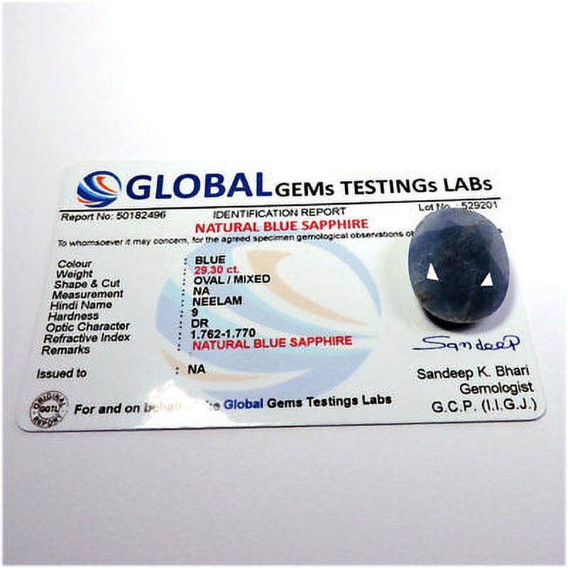 28.90Cts Natural Blue Sapphire 18x22mm Oval Cut Precious Gemstone