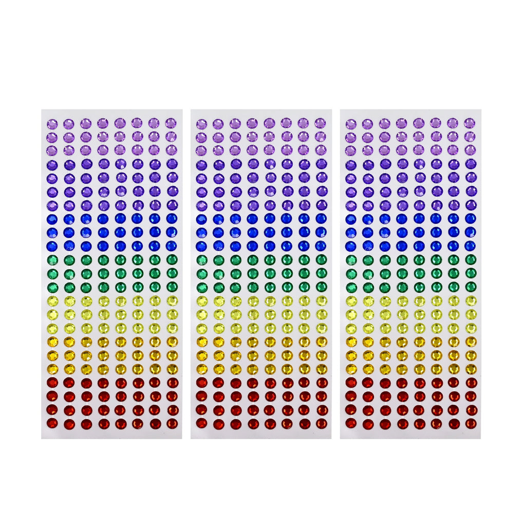 Hello Hobby Multicolor Adhesive Round Gemstones for Scrapbooking and DIY Projects